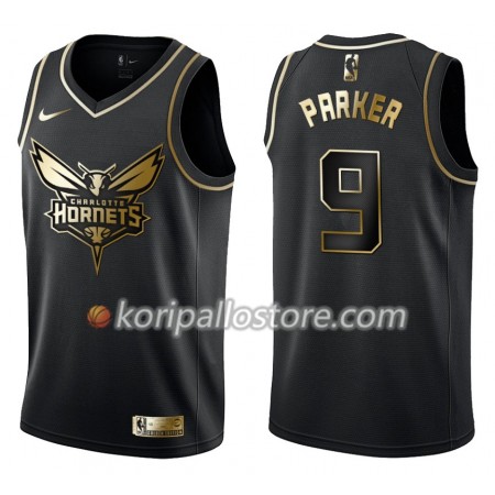 Charlotte Hornets Tony Parker 9 Nike Musta Golden Edition Miesten Pelipaidat Swingman 